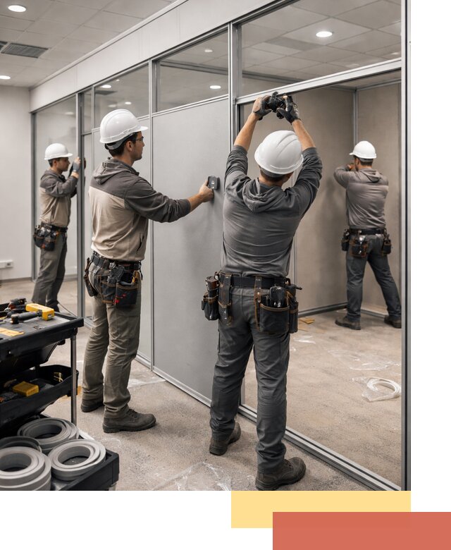 Мобильные офисные перегородки под ключ в Конаково