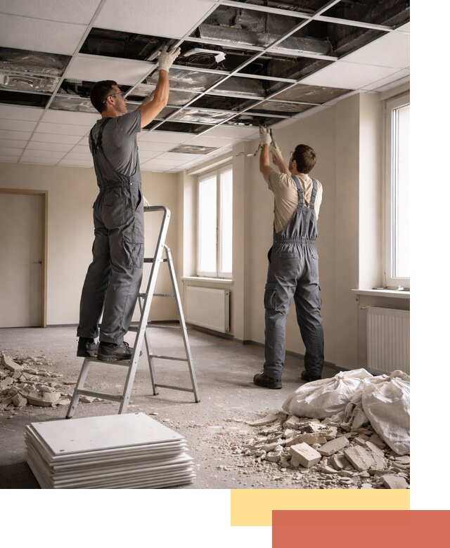 Демонтаж потолков Армстронг профессионально в Конаково