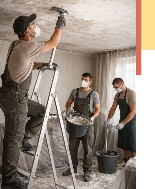 Удаление побелки с потолка в Конаково от 2534 руб. быстро и недорого | ОТДЕЛОЧНИК-Кнк