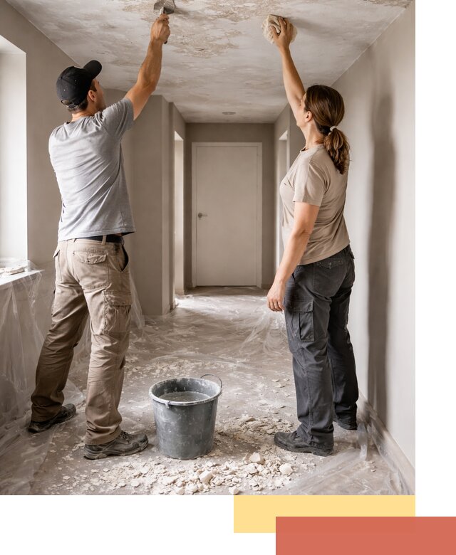 Удаление побелки с потолка в Конаково — быстро и аккуратно