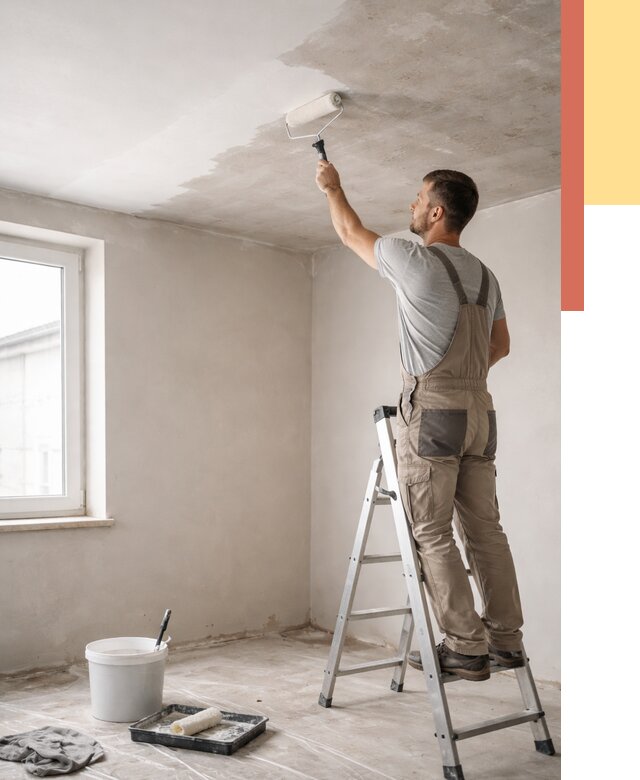 Грунтовка потолка в Конаково от 2534 руб. — быстро и недорого | ОТДЕЛОЧНИК-Кнк