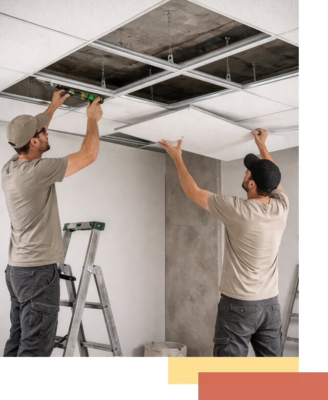 Монтаж потолка Армстронг под ключ в Конаково