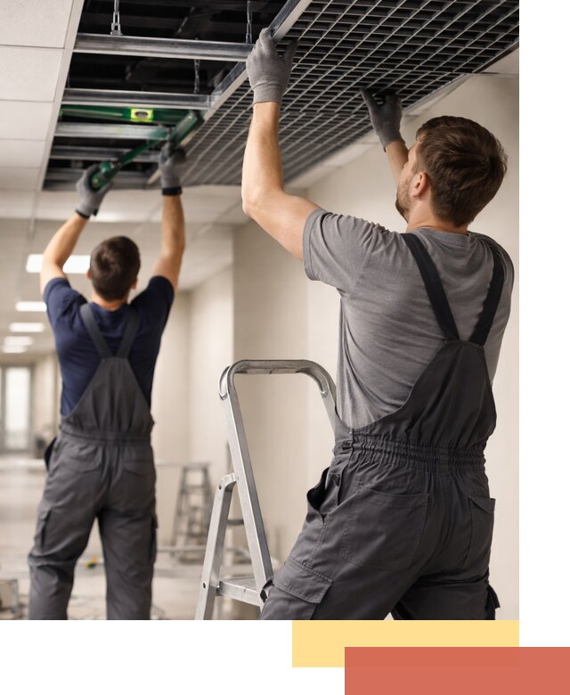 Монтаж потолка Грильято в Конаково: установка под ключ качественно