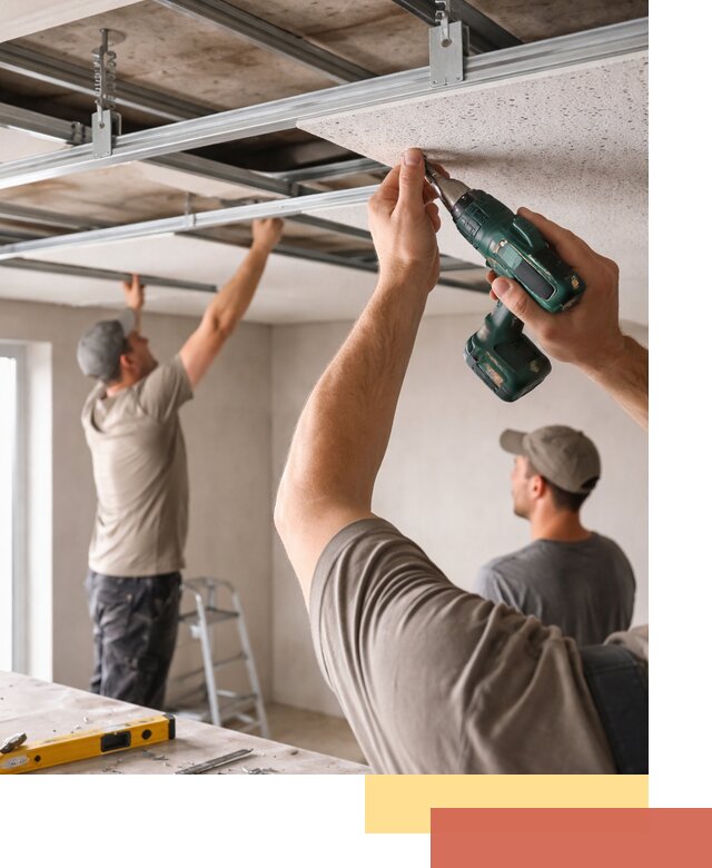 Монтаж акустического потолка в Конаково под ключ