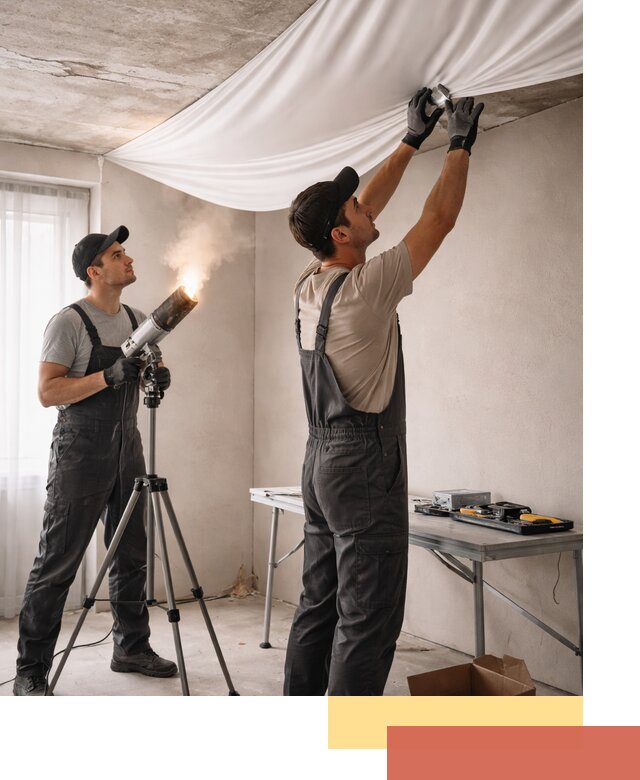 Установка натяжного потолка под ключ в Конаково