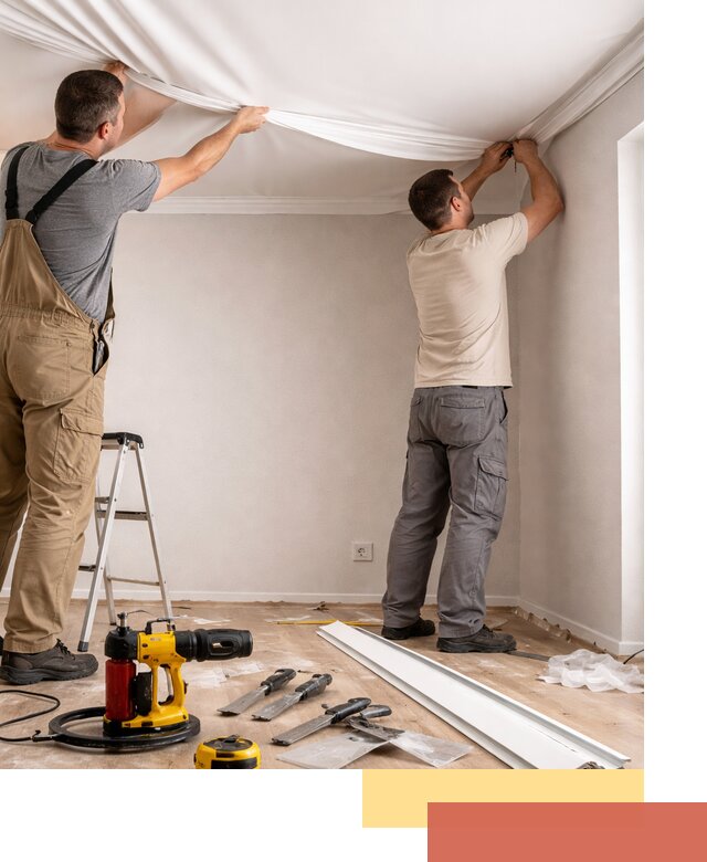 Монтаж ПВХ натяжного потолка в Конаково качественно и быстро