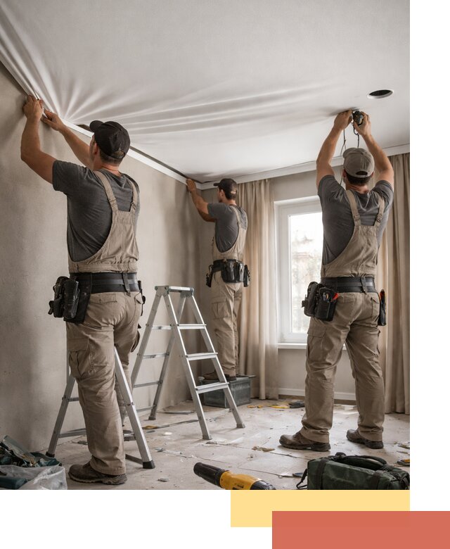 Монтаж матового натяжного потолка в Конаково качественно и быстро