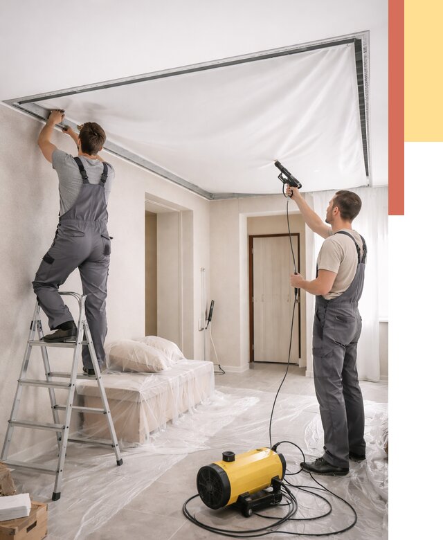 Монтаж натяжного потолка в прихожей в Конаково от 2686 руб. под ключ | ОТДЕЛОЧНИК-Кнк