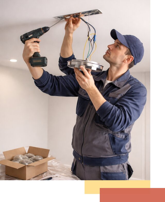 Установка люстры в натяжной потолок в Конаково