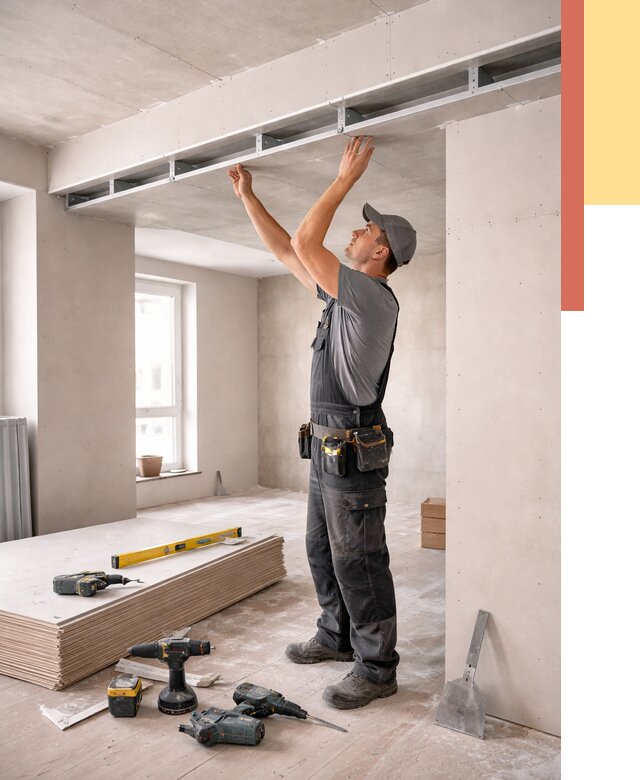 Потолок из гипсокартона с нишей в Конаково от 1267 руб. под ключ | ОТДЕЛОЧНИК-Кнк