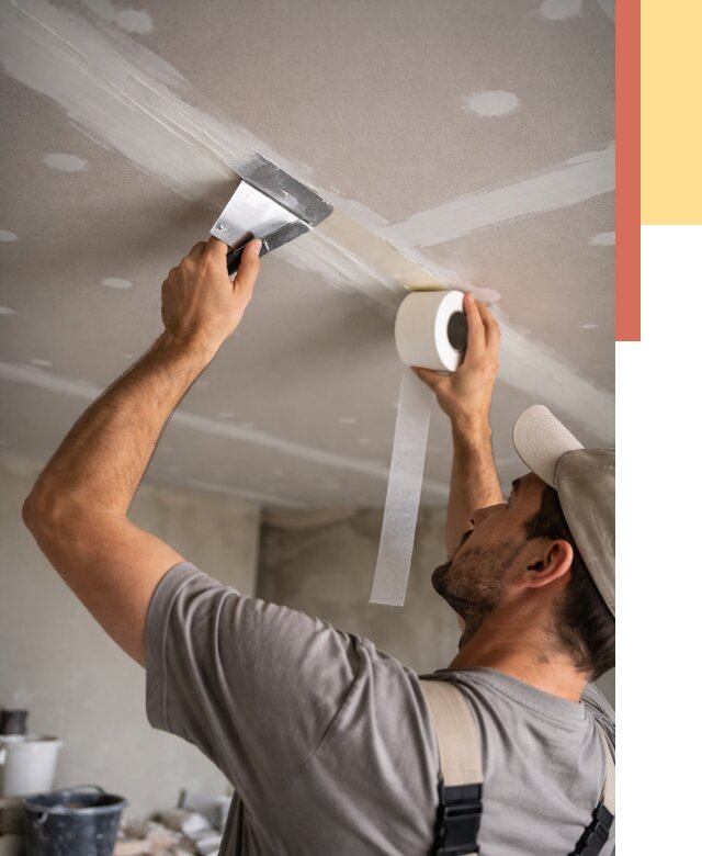 Обработка швов потолка ГКЛ в Конаково от 7603 руб. под ключ | ОТДЕЛОЧНИК-Кнк