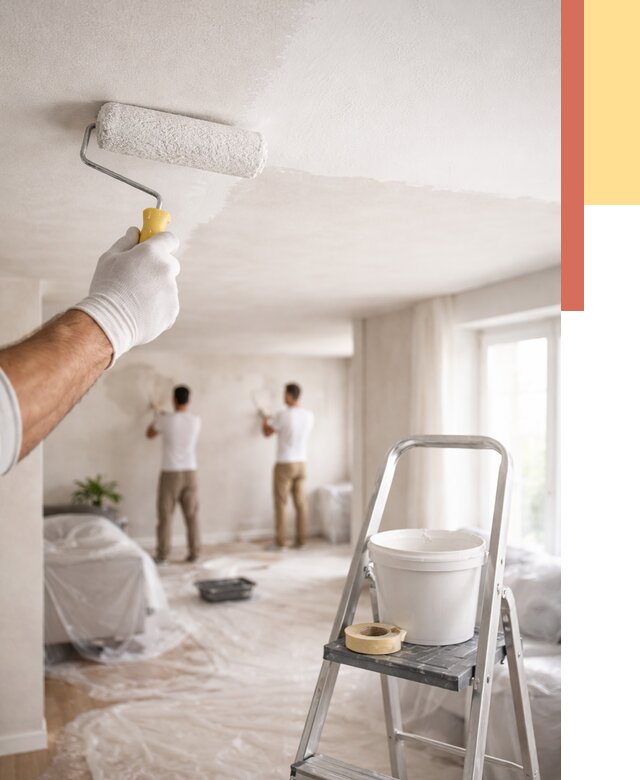 Покраска потолка акриловой краской в Конаково от 2534 руб. | ОТДЕЛОЧНИК-Кнк