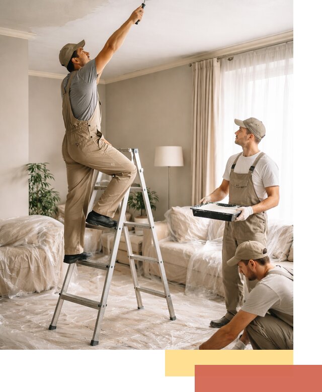 Покраска потолков акриловой краской в Конаково качественно и быстро