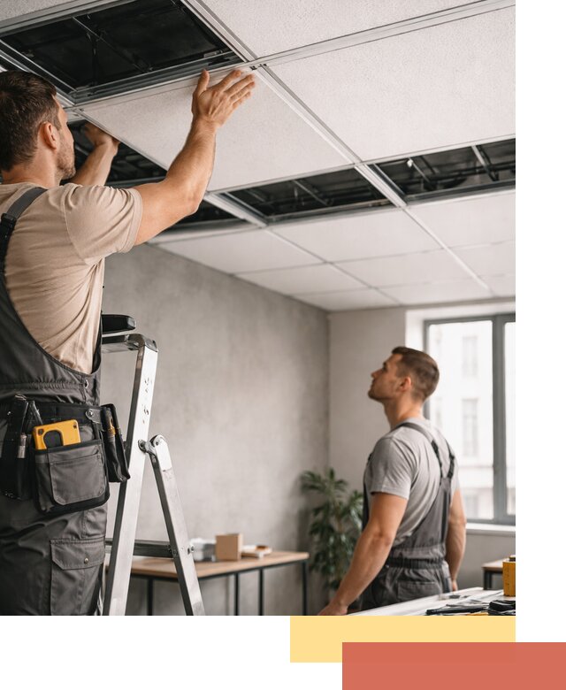 Монтаж потолочной плитки в Конаково качественно и в срок