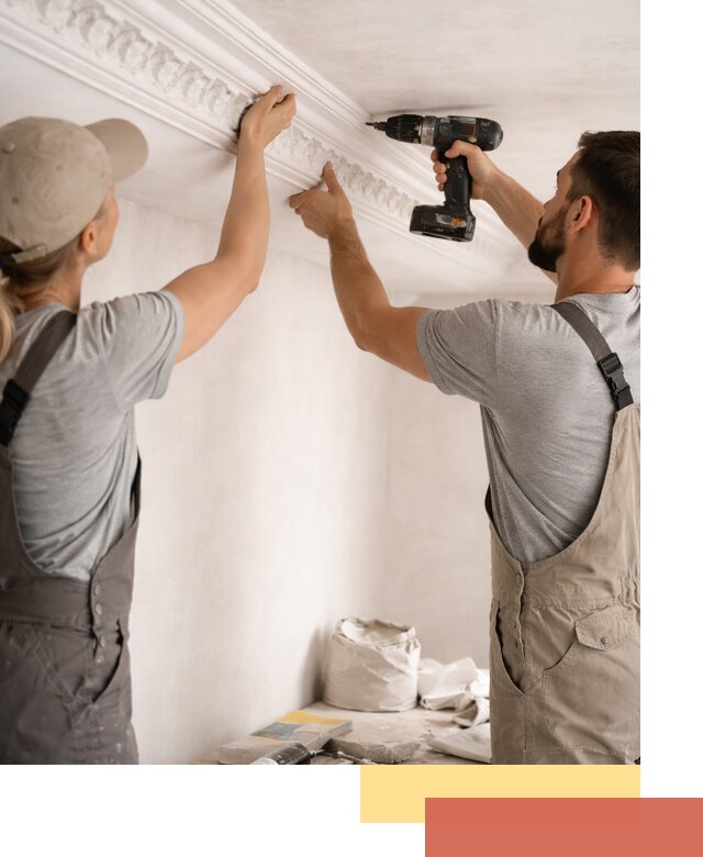 Профессиональный монтаж лепнины на потолок в Конаково