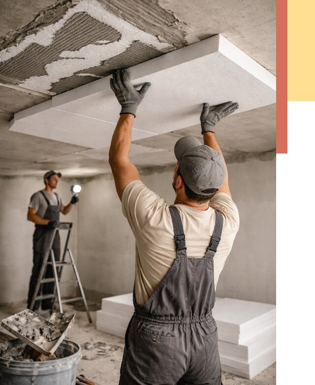 Утепление потолка пенопластом в Конаково от 4562 руб/м2 — недорого и быстро | ОТДЕЛОЧНИК-Кнк